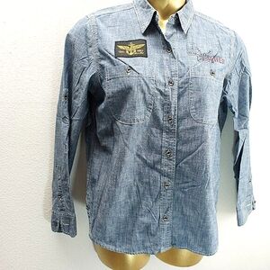 Lauren jean co ralph lauren flight shirt size L